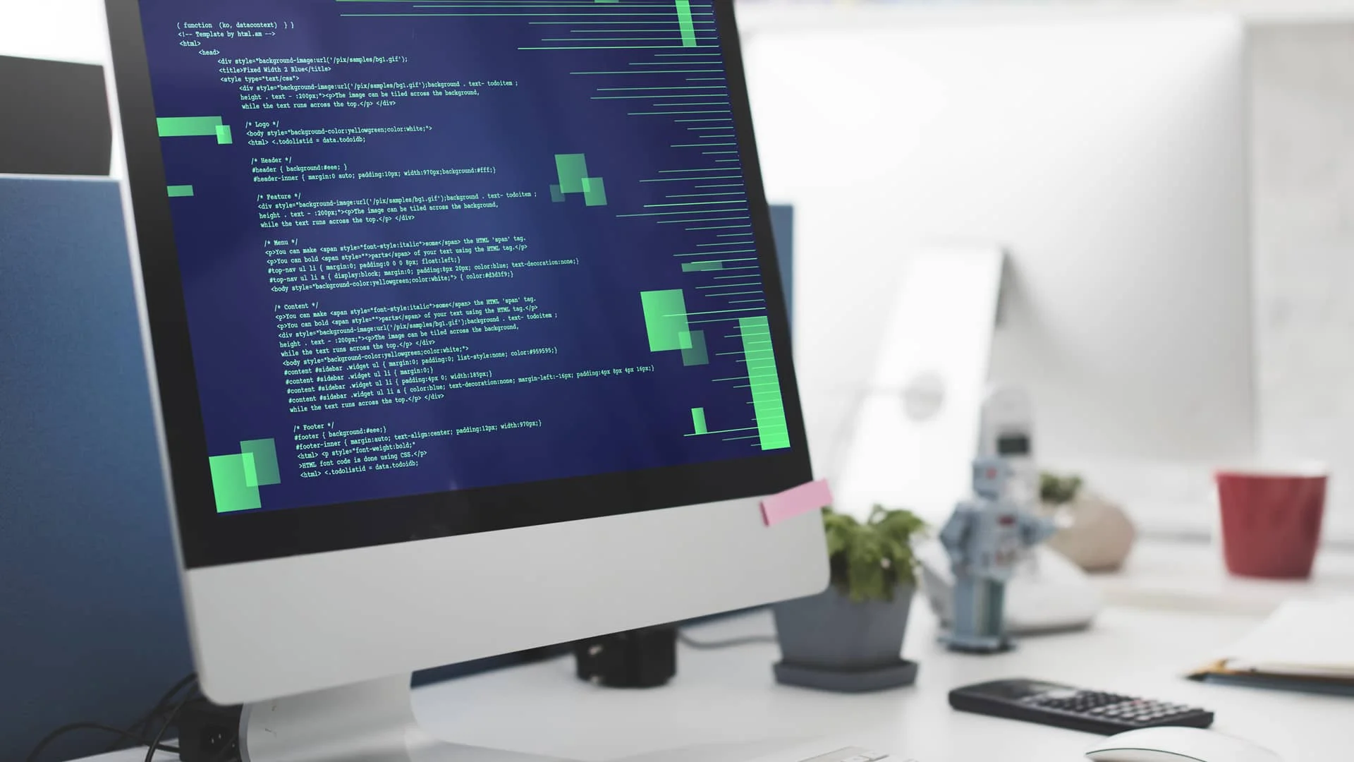 monitor mostrando código de programación